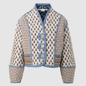 VERONICA BEARD Kamila Reversible Jacket Quilted Floral Print Mix